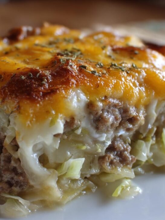 Creamed Cabbage and Beef Casserole
