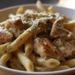 Creamy Garlic Parmesan Chicken with Cheesy Penne Pasta