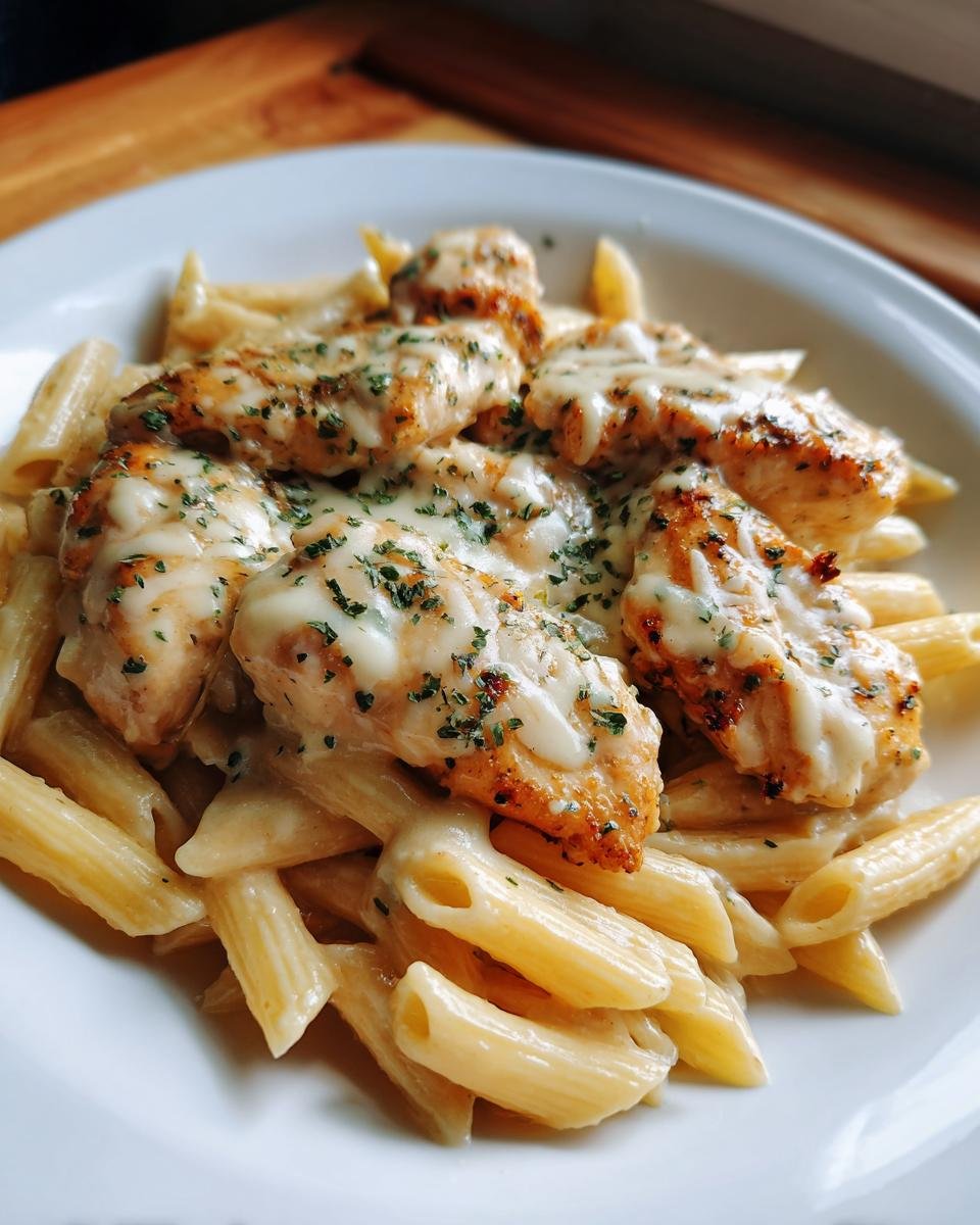 Creamy Garlic Parmesan Chicken with Cheesy Penne Pasta - detail 4