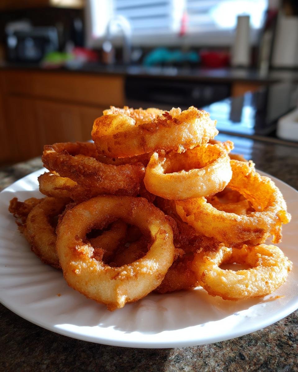 Crispy Homemade Deep Fried Onion Rings - detail 1