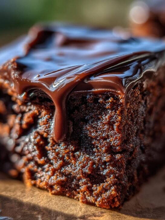 Decadent Mint Brownies with Ganache Topping