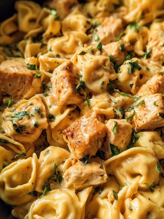 Easy Creamy Velveeta Chicken Tortellini One-Pot Dinner