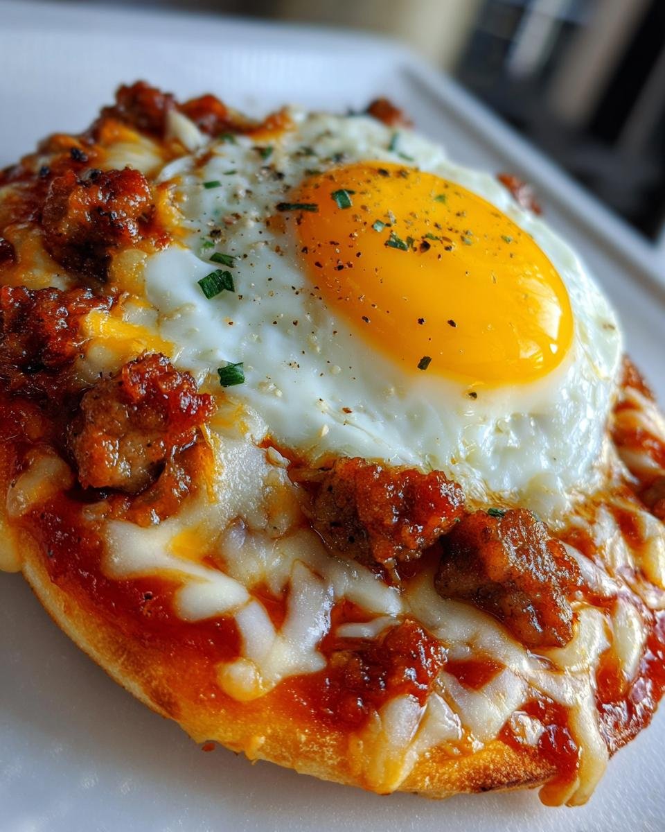 English Muffin Breakfast Pizza - detail 2