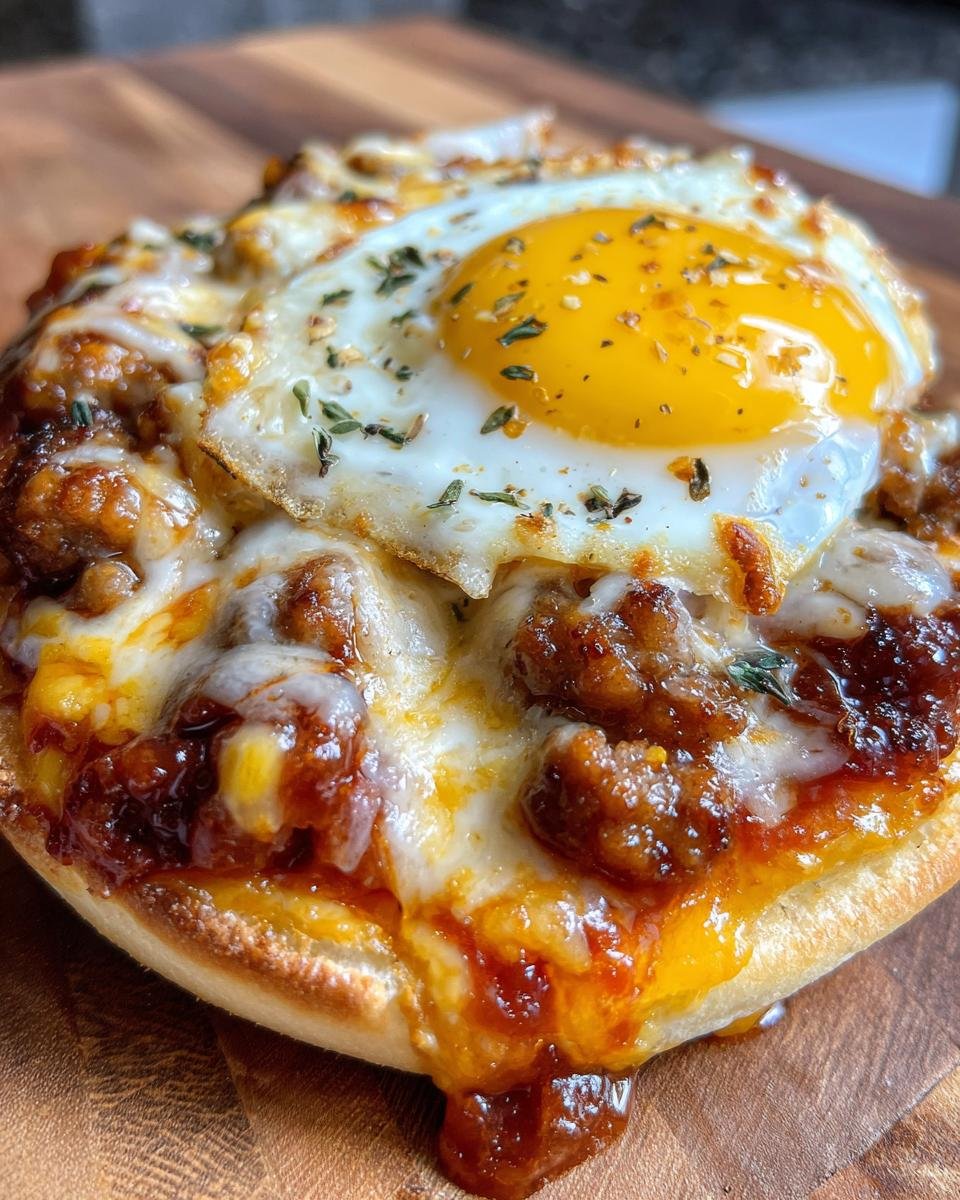 English Muffin Breakfast Pizza - detail 3