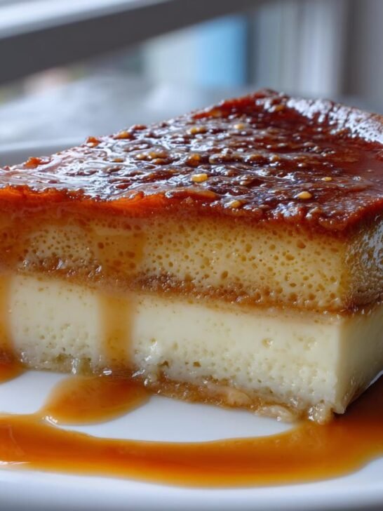 Flan with Gelatin Layers