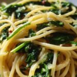 Garlic Spinach Spaghetti