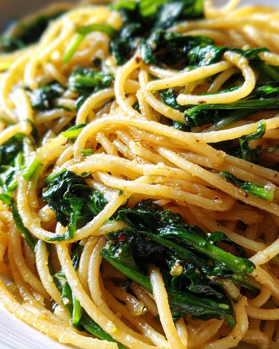 Garlic Spinach Spaghetti - detail 2