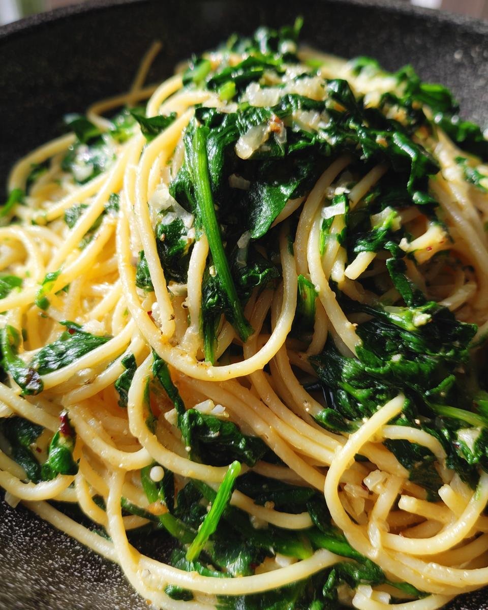 Garlic Spinach Spaghetti - detail 4