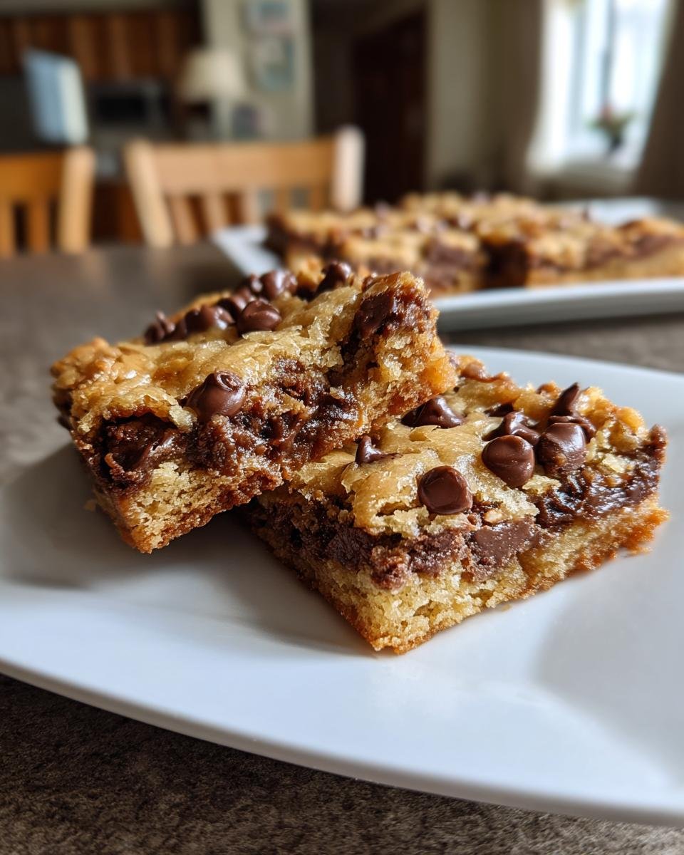 Gooey Chocolate Chip Cookie Bars - detail 3