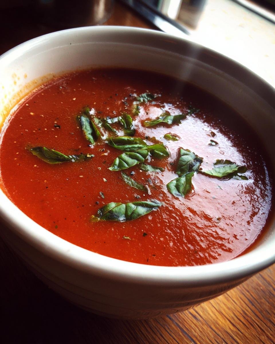 Homemade Tomato Basil Soup - detail 3