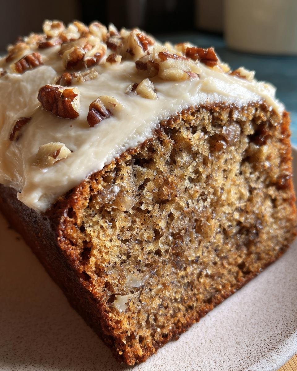 Hummingbird Bread with Cinnamon Cream Cheese Frosting - detail 1