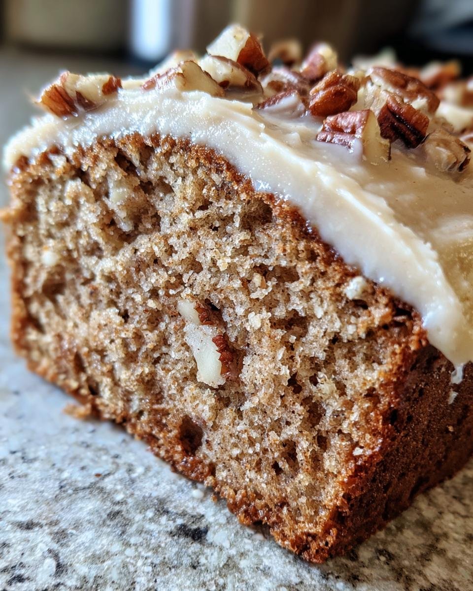 Hummingbird Bread with Cinnamon Cream Cheese Frosting - detail 2
