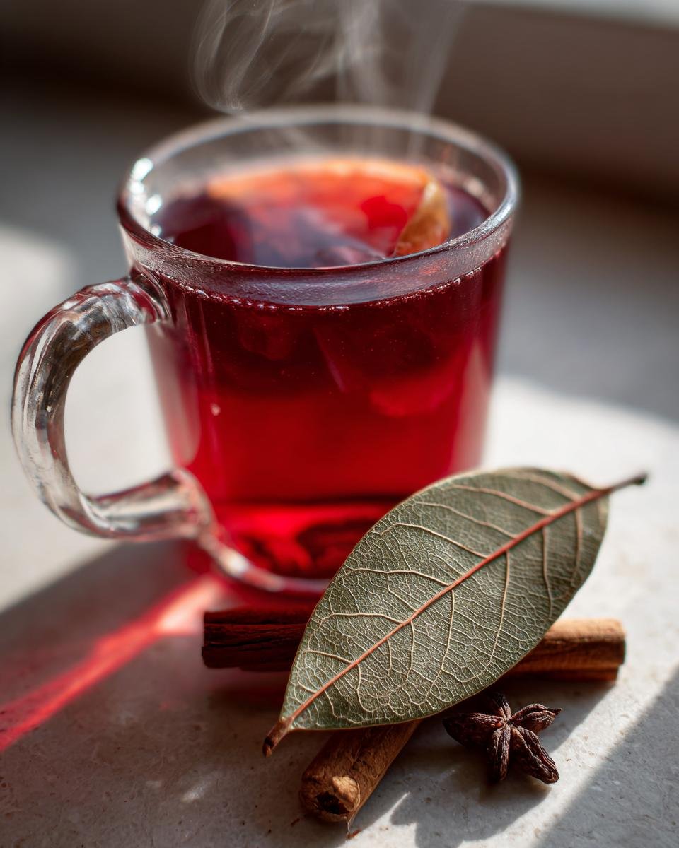 Magic Tea of Bay Leaf, Clove, Cinnamon, and Hibiscus - detail 2