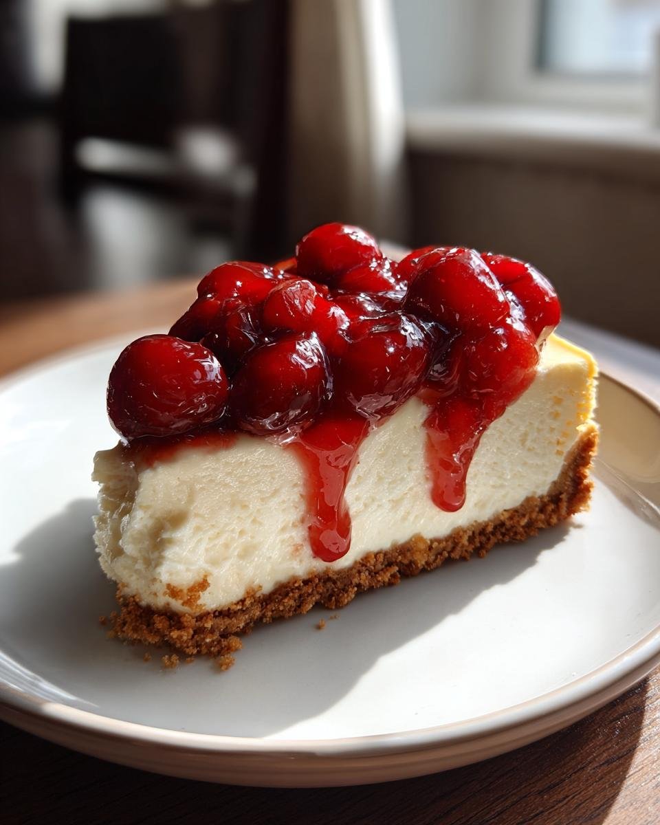 No Bake Cherry Cheesecake - detail 1