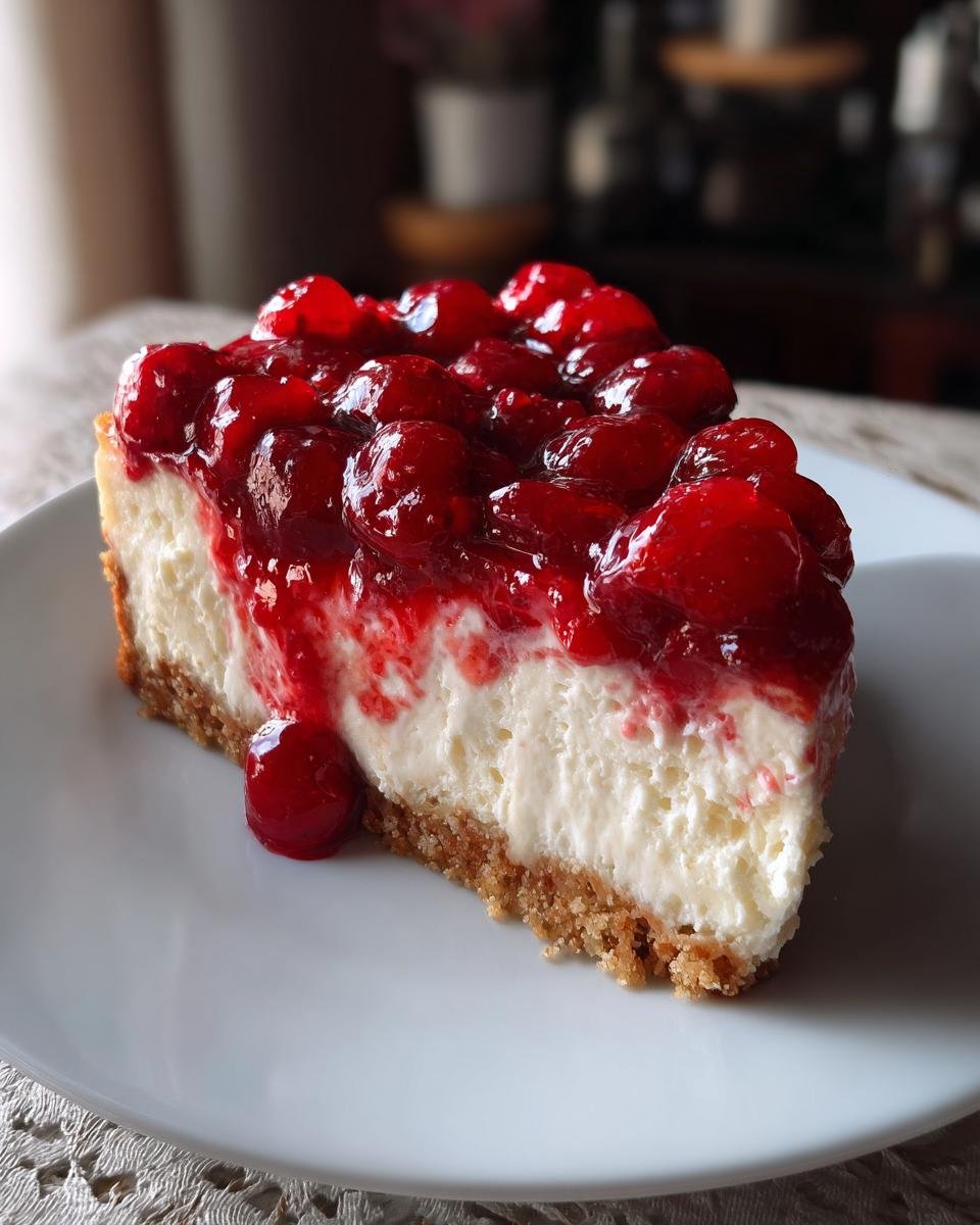 No Bake Cherry Cheesecake - detail 2
