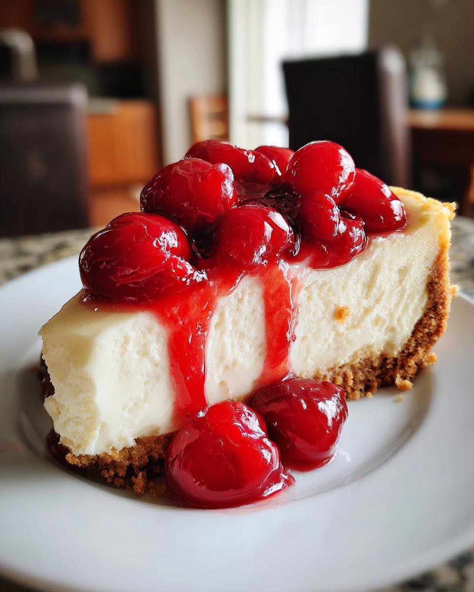 No Bake Cherry Cheesecake - detail 4