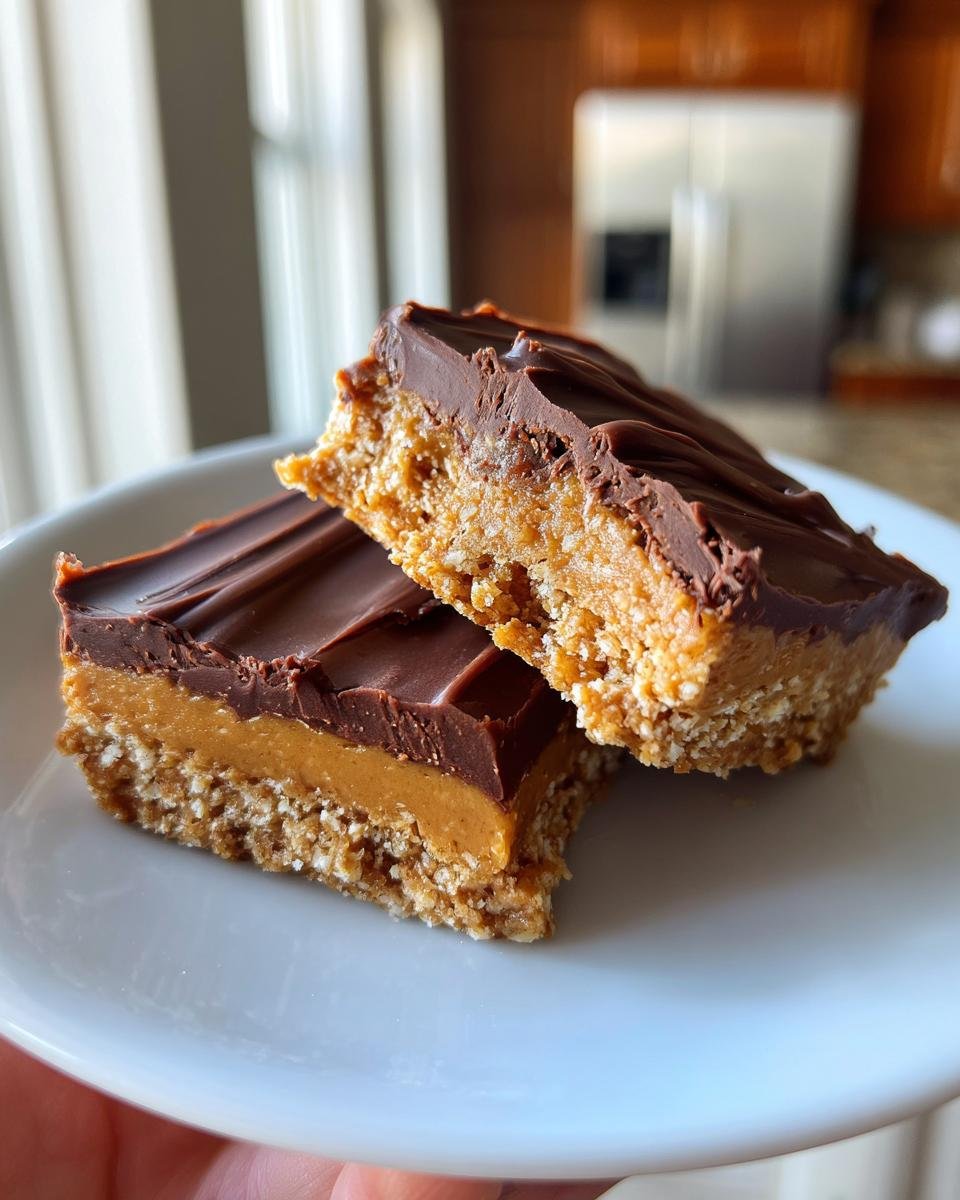 No Bake Peanut Butter Bars - detail 2