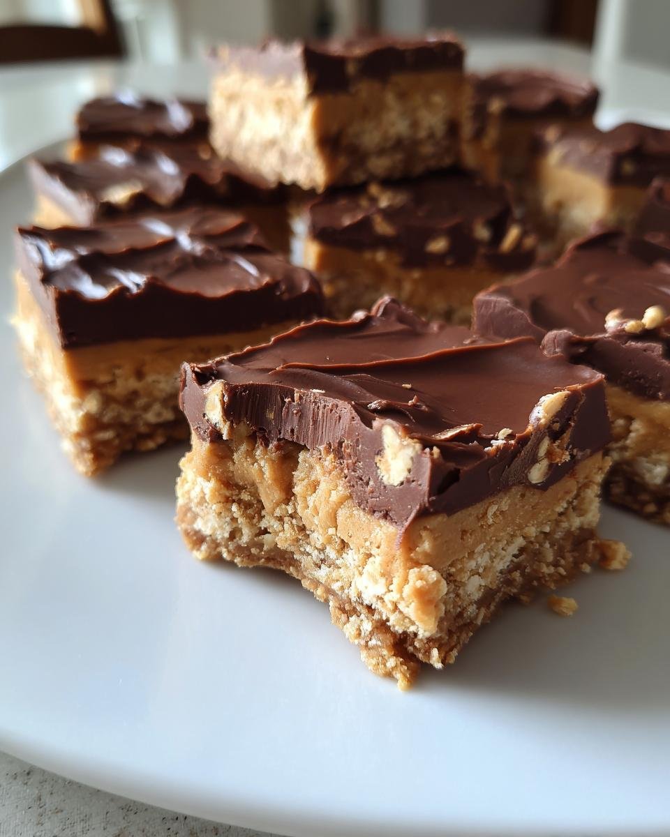 No Bake Peanut Butter Bars - detail 4