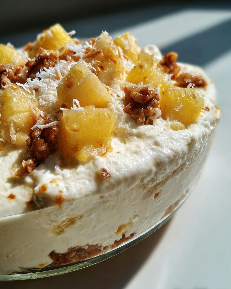 No-Bake Pina Colada Cheesecake Mousse - detail 2