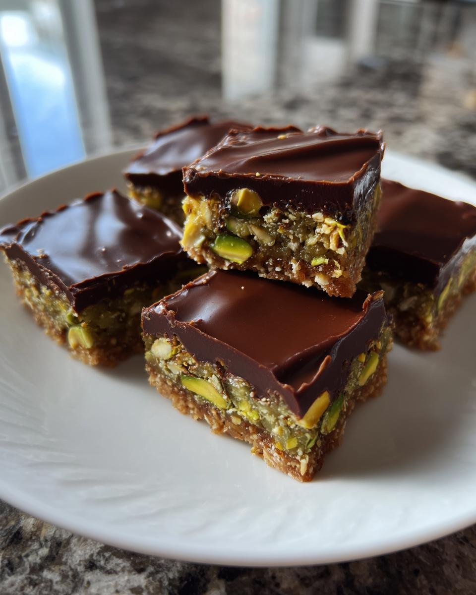 No-Bake Pistachio Dark Chocolate Bars - detail 2