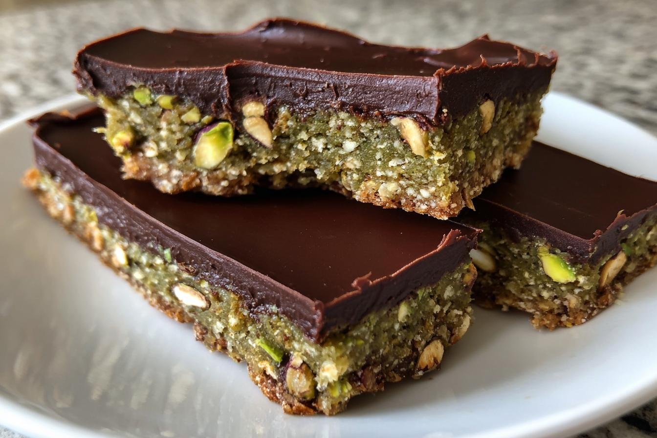 No-Bake Pistachio Dark Chocolate Bars - detail 4