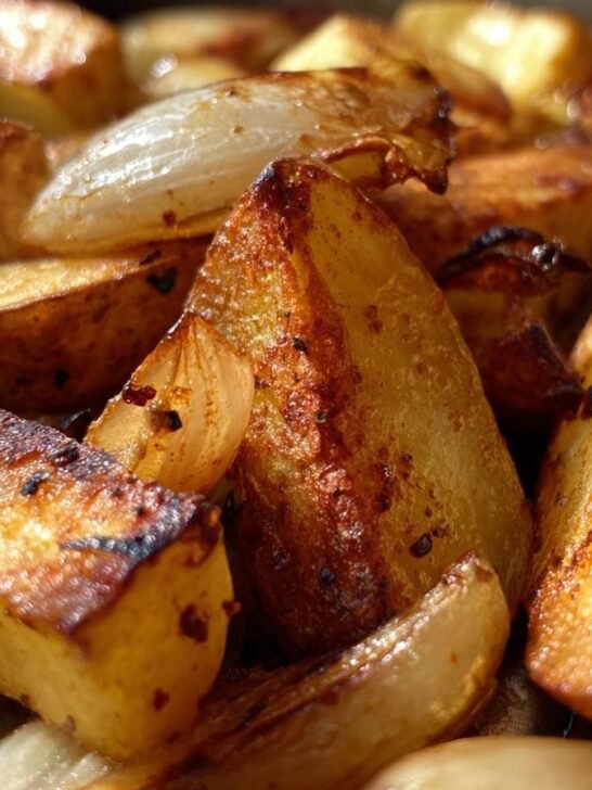 Oven Fried Potatoes and Onions