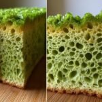 Pandan Coconut Honeycomb Cake