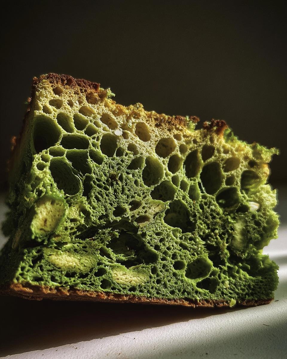 Pandan Coconut Honeycomb Cake - detail 4