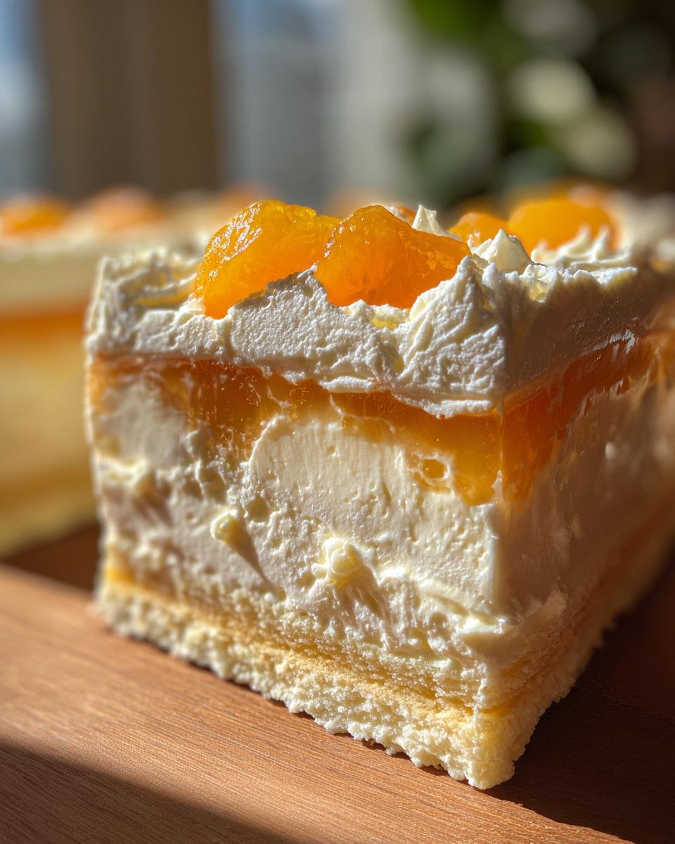 Peach Gelatin with Cream Cheese - detail 1