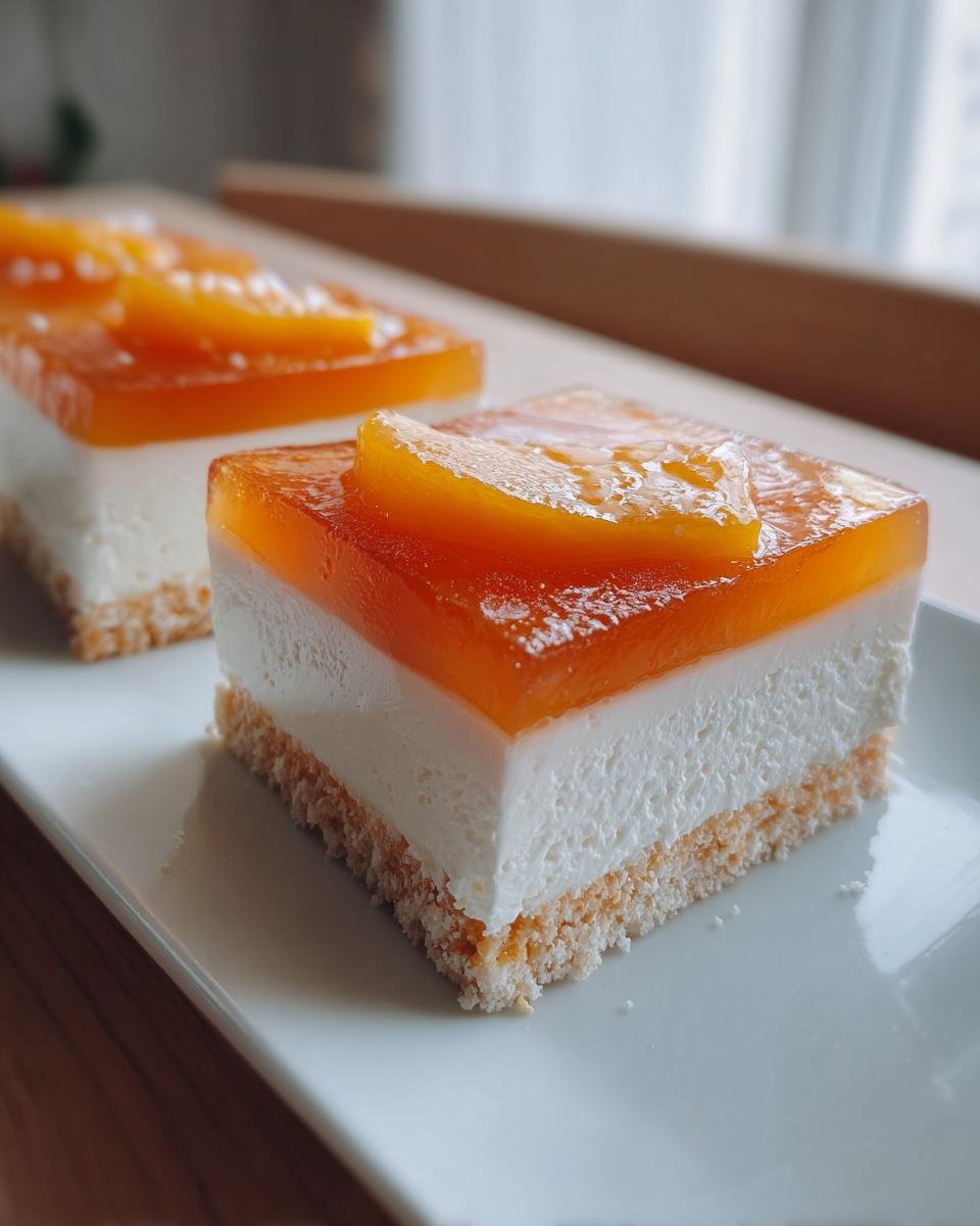 Peach Gelatin with Cream Cheese - detail 3