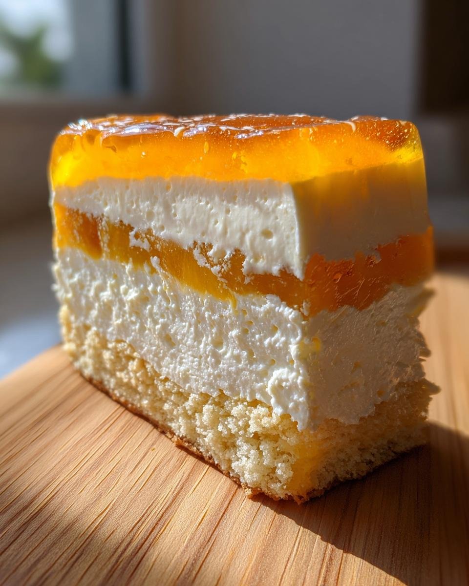 Peach Gelatin with Cream Cheese - detail 4