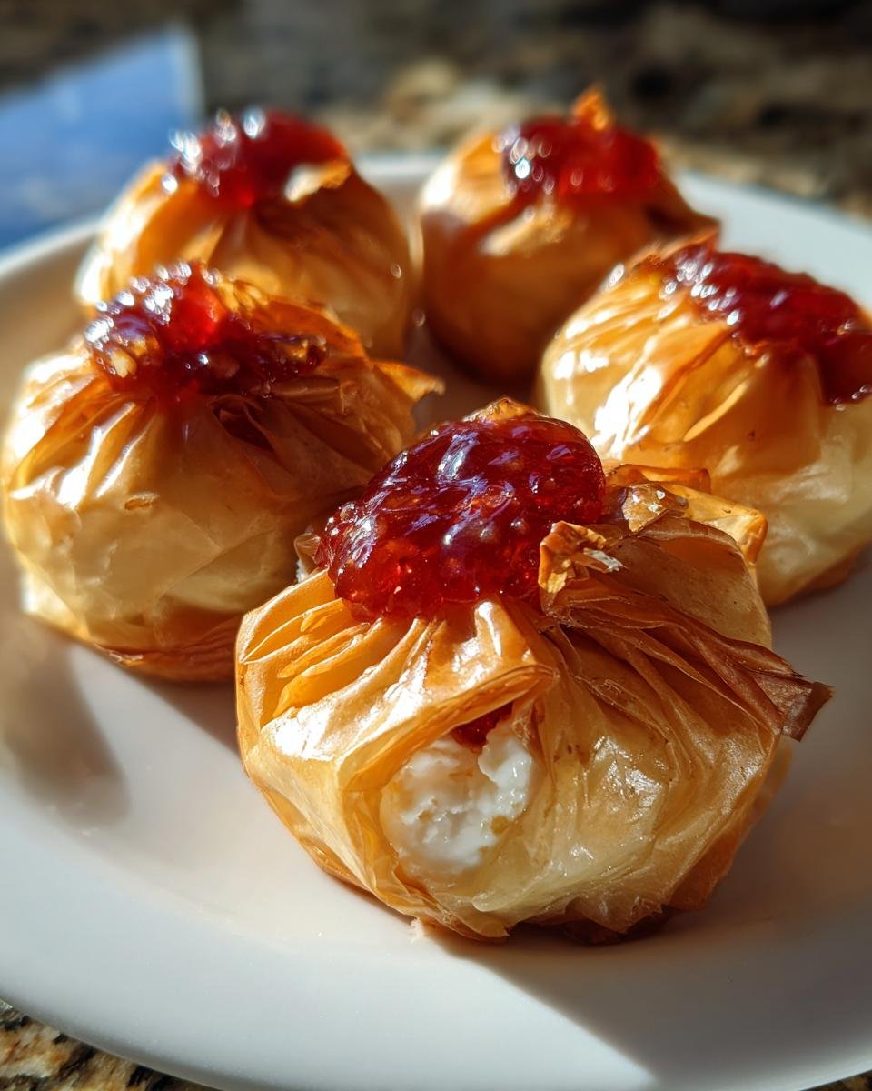 Pepper Jelly and Cream Cheese Phyllo Bites - detail 1