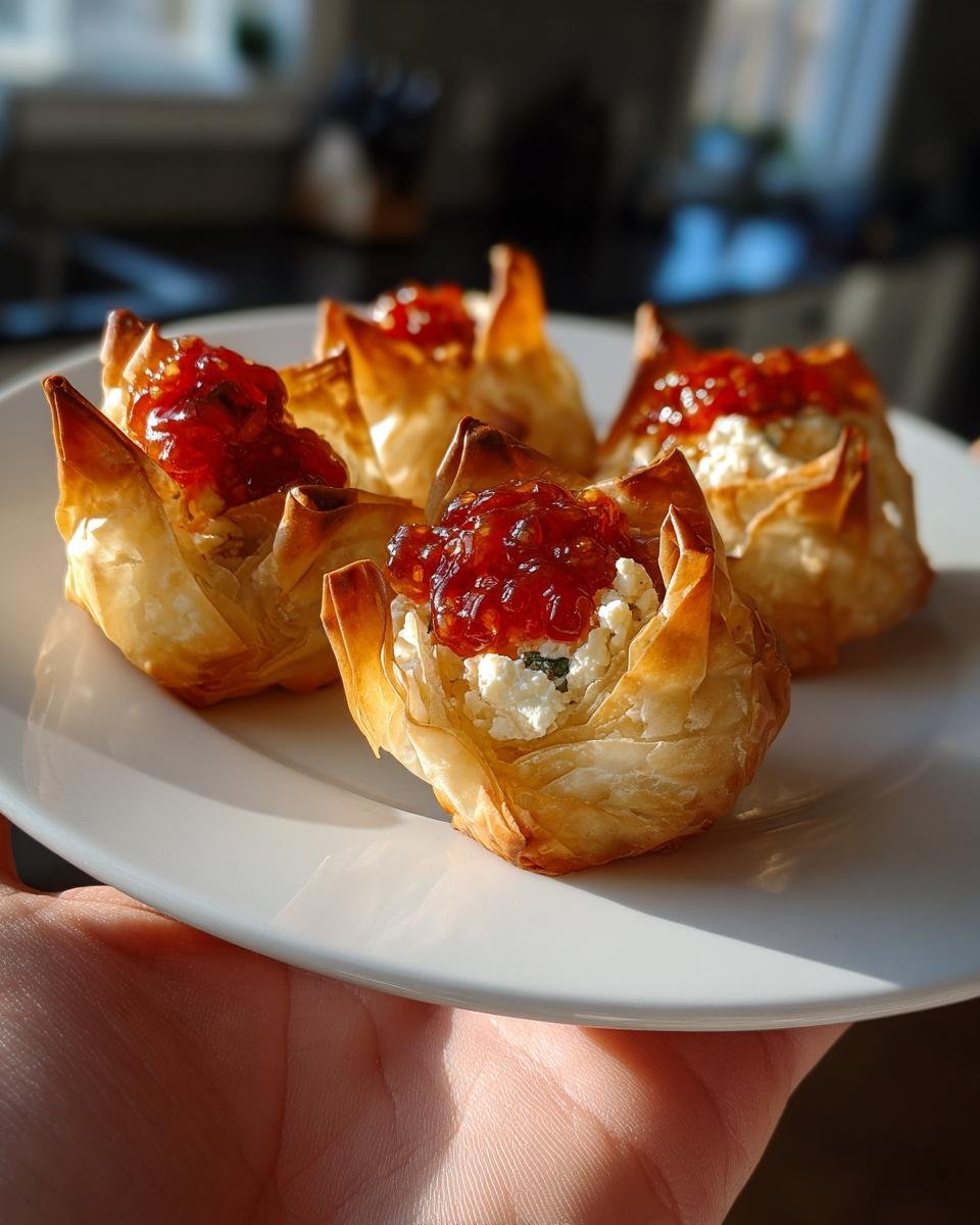 Pepper Jelly and Cream Cheese Phyllo Bites - detail 3