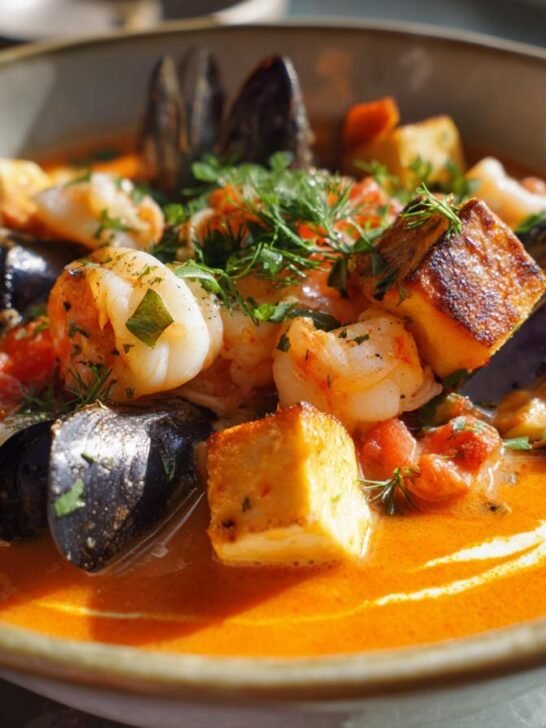 Seafood Stew with Rouille Sauce