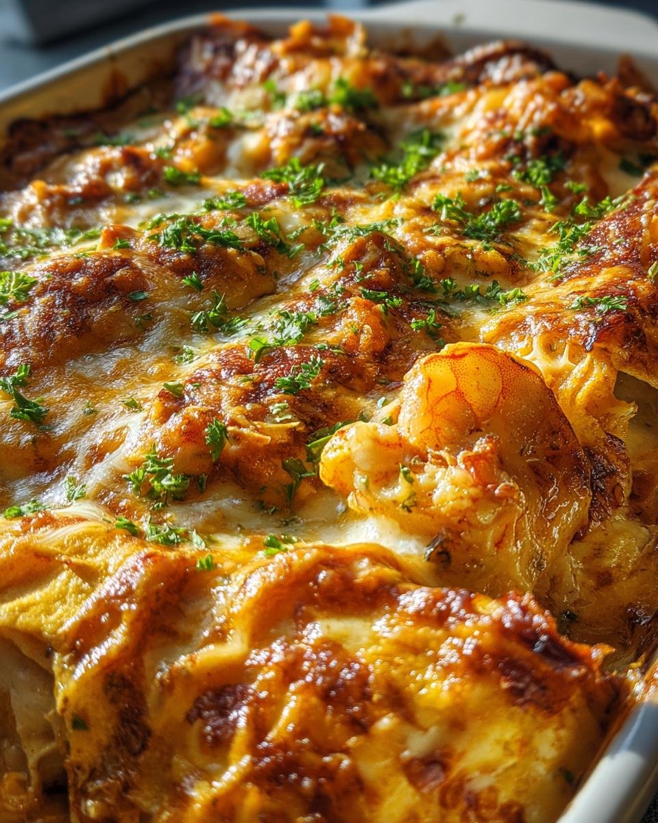 Shrimp Enchiladas with Cream Sauce - detail 2