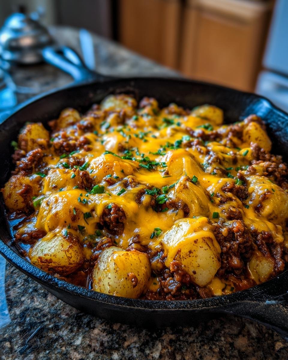 Sloppy Joe Cheesy Potato Skillet - detail 1