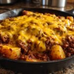 Sloppy Joe Cheesy Potato Skillet