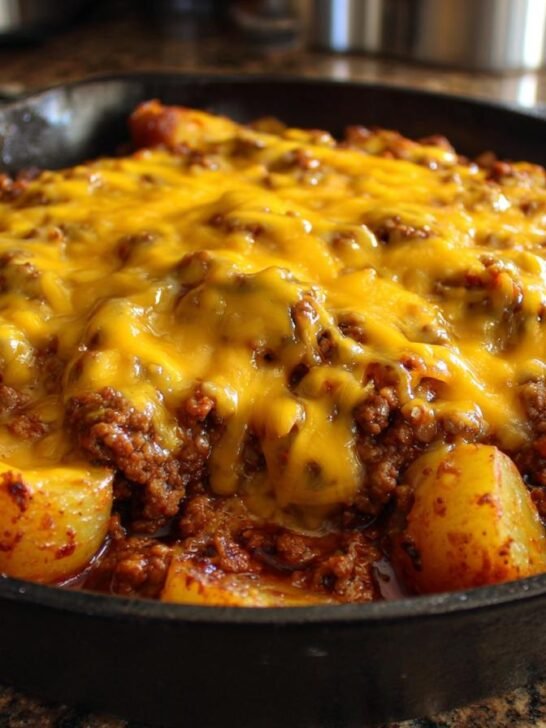 Sloppy Joe Cheesy Potato Skillet