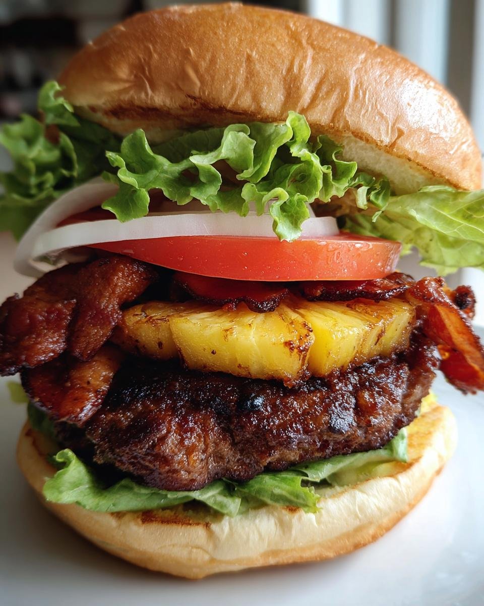 Smoky Bacon and Pineapple Burger - detail 1