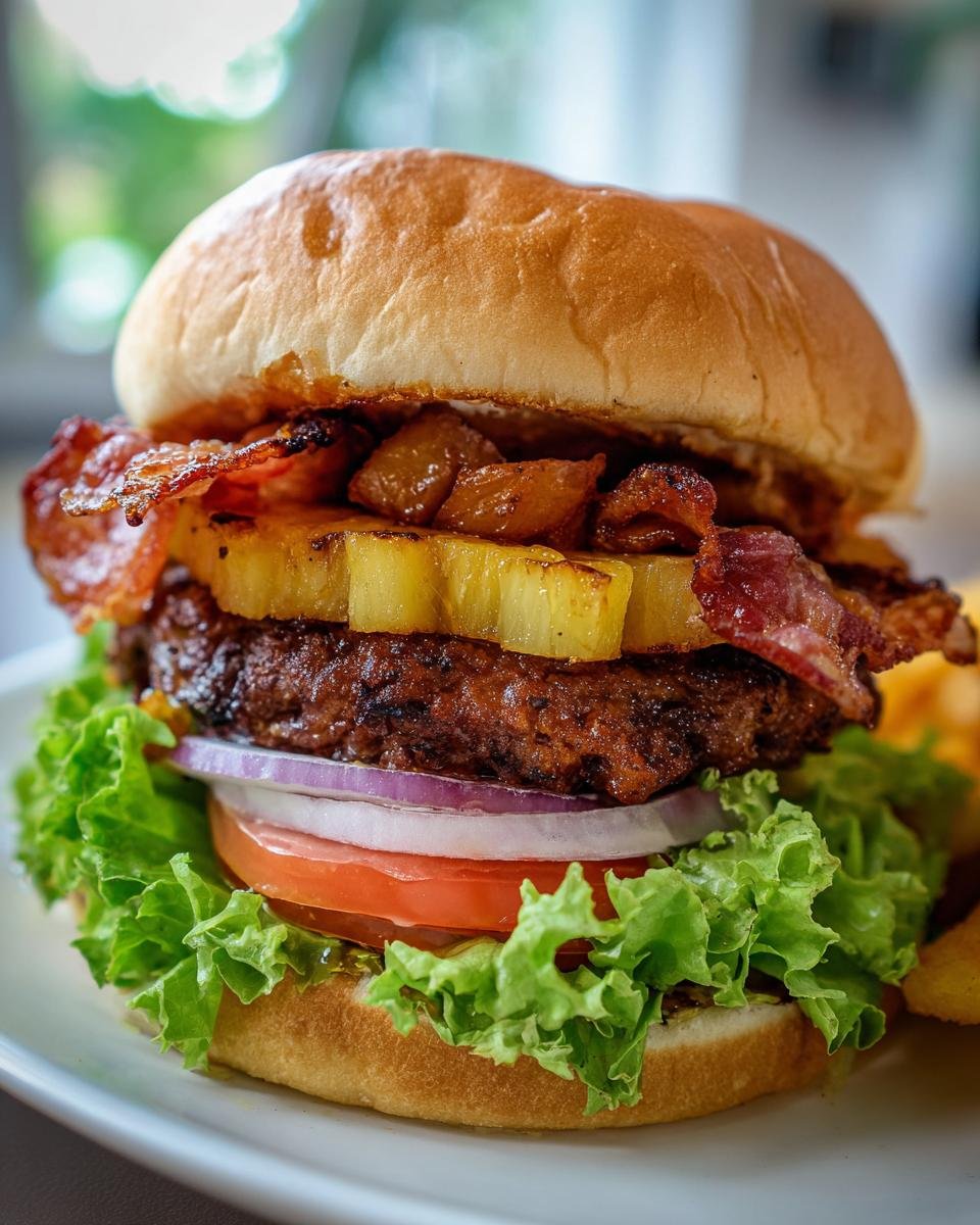 Smoky Bacon and Pineapple Burger - detail 2