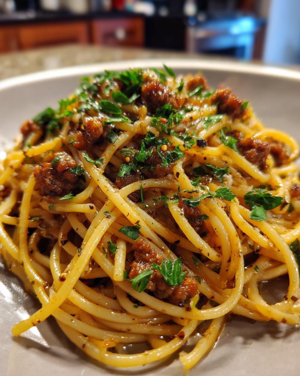 Sticky Honey Garlic Sausage Pasta - detail 3