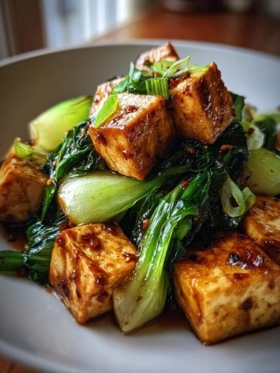 Stir-fried Tofu with Bok Choy
