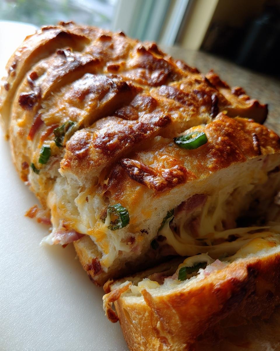 Stuffed Bread with Philadelphia Cheese, Ham, and Jalapeños - detail 3