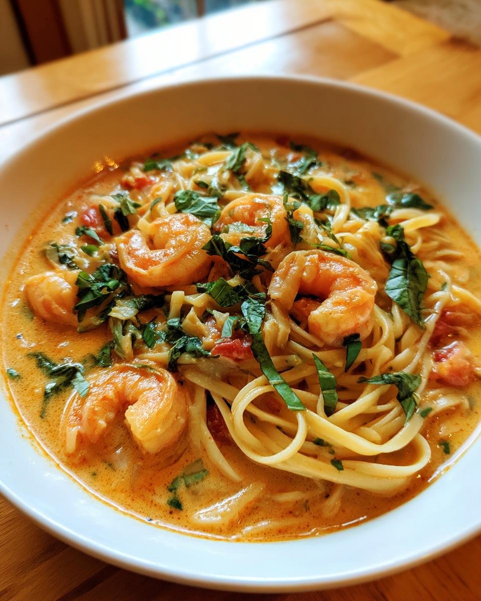 Thai Shrimp Coconut Noodle Soup - detail 1