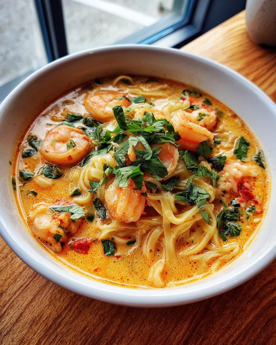Thai Shrimp Coconut Noodle Soup - detail 6