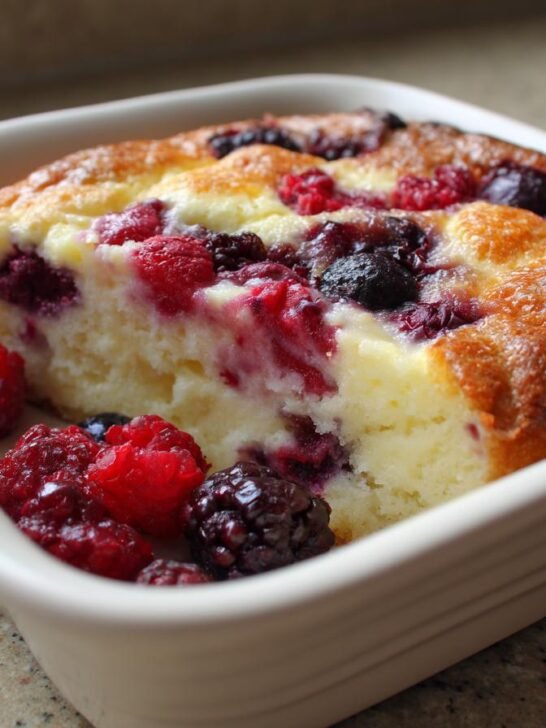 Triple Berry Cottage Cheese Bake