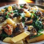 30-Minute Italian Sausage Pasta with Spinach and Mushrooms