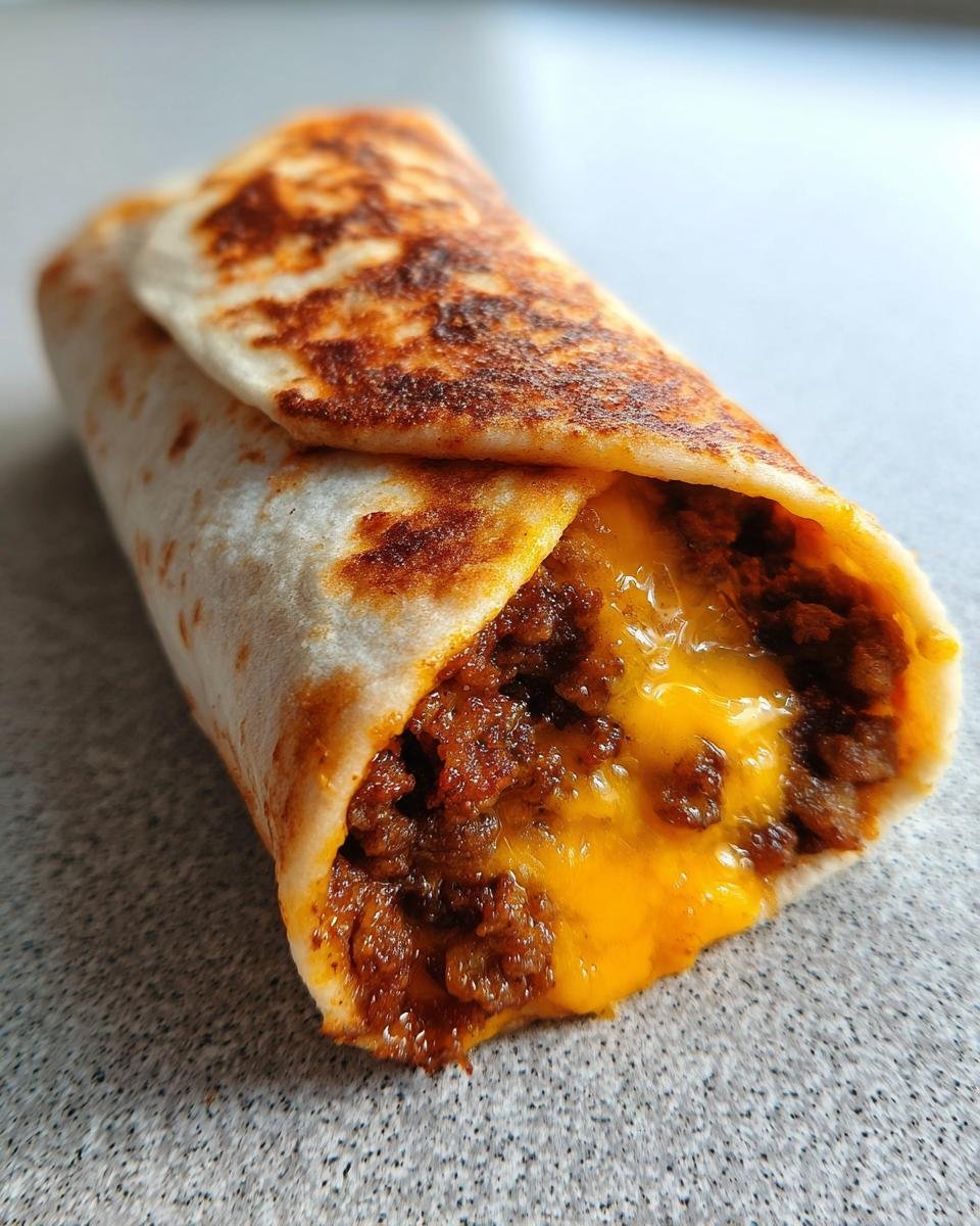 Air Fryer Cheeseburger Wraps - detail 1