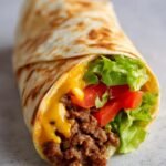 Air Fryer Cheeseburger Wraps