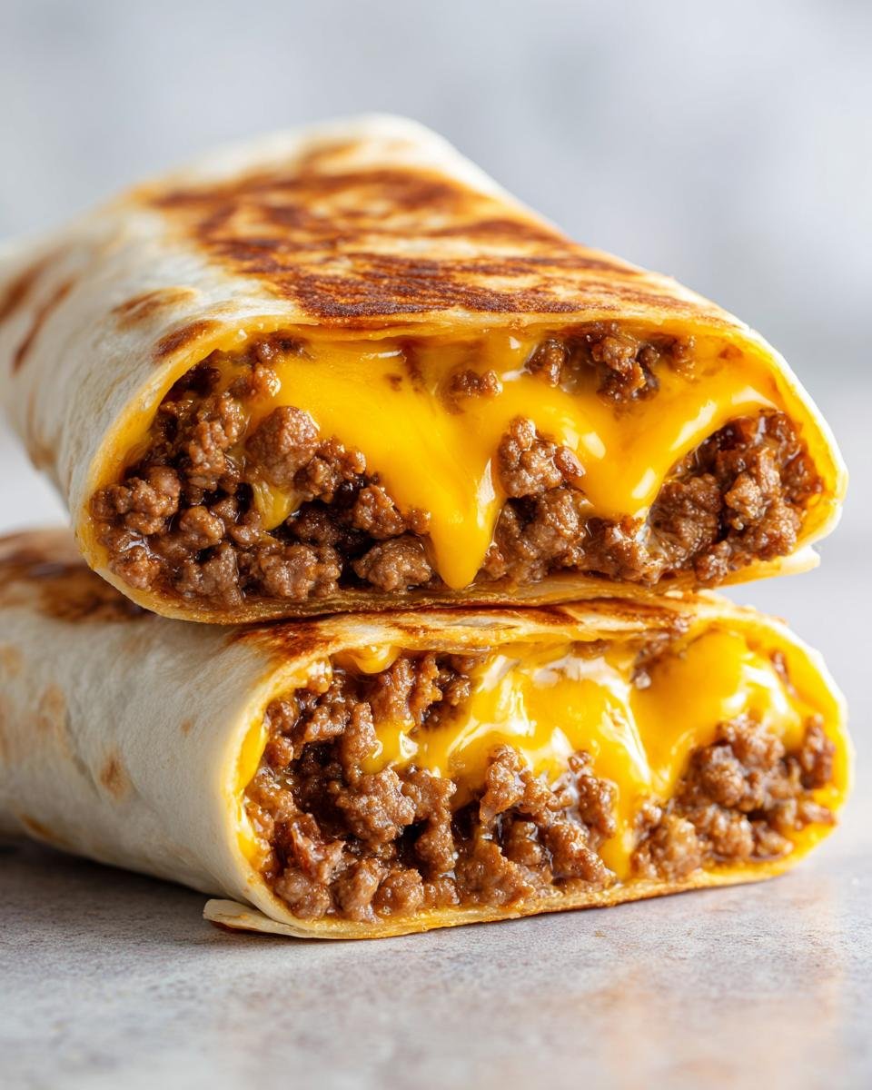 Air Fryer Cheeseburger Wraps - detail 2